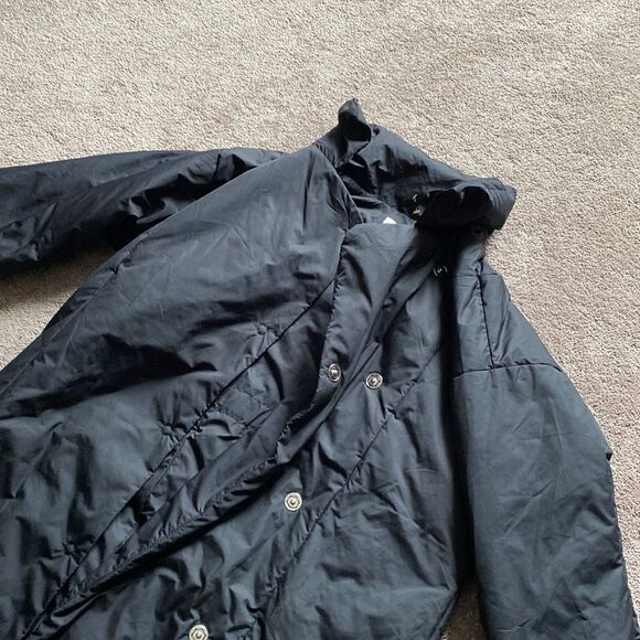 The Gap Black Long Puffer Coat SIZE L Women’s Jacket - Picture 2 of 6